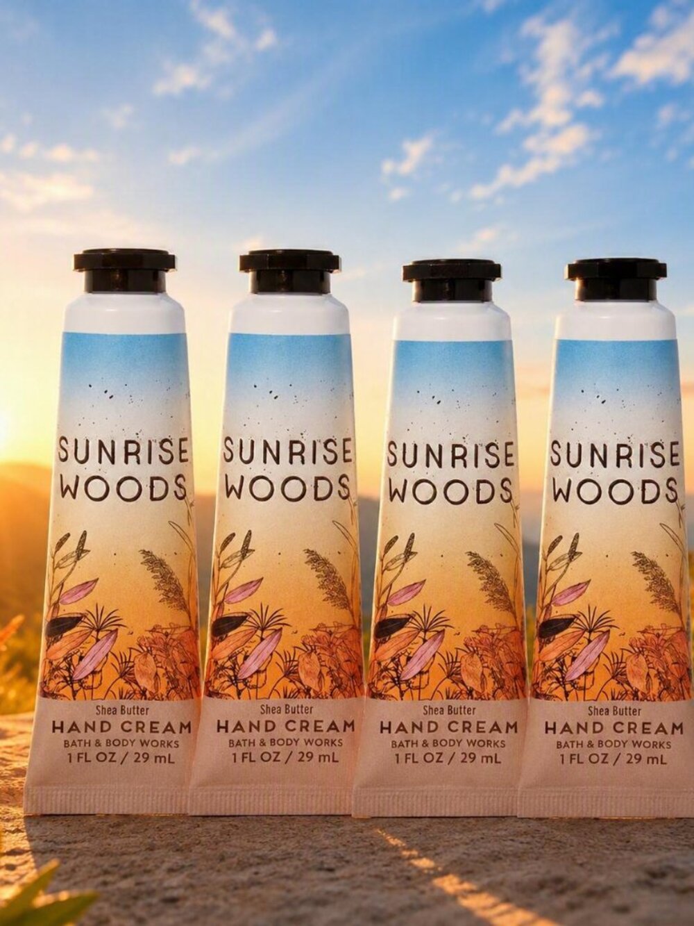 Bath & Body Works Sunrise Woods Shea Butter Hand Cream Set of 4